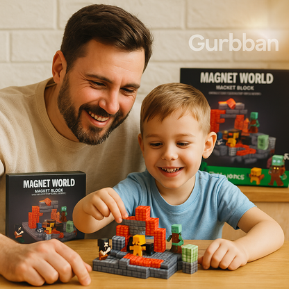 MagneMinds™ - Juego Magnético Educativo de 140 Piezas | Desarrolla la Creatividad Infantil