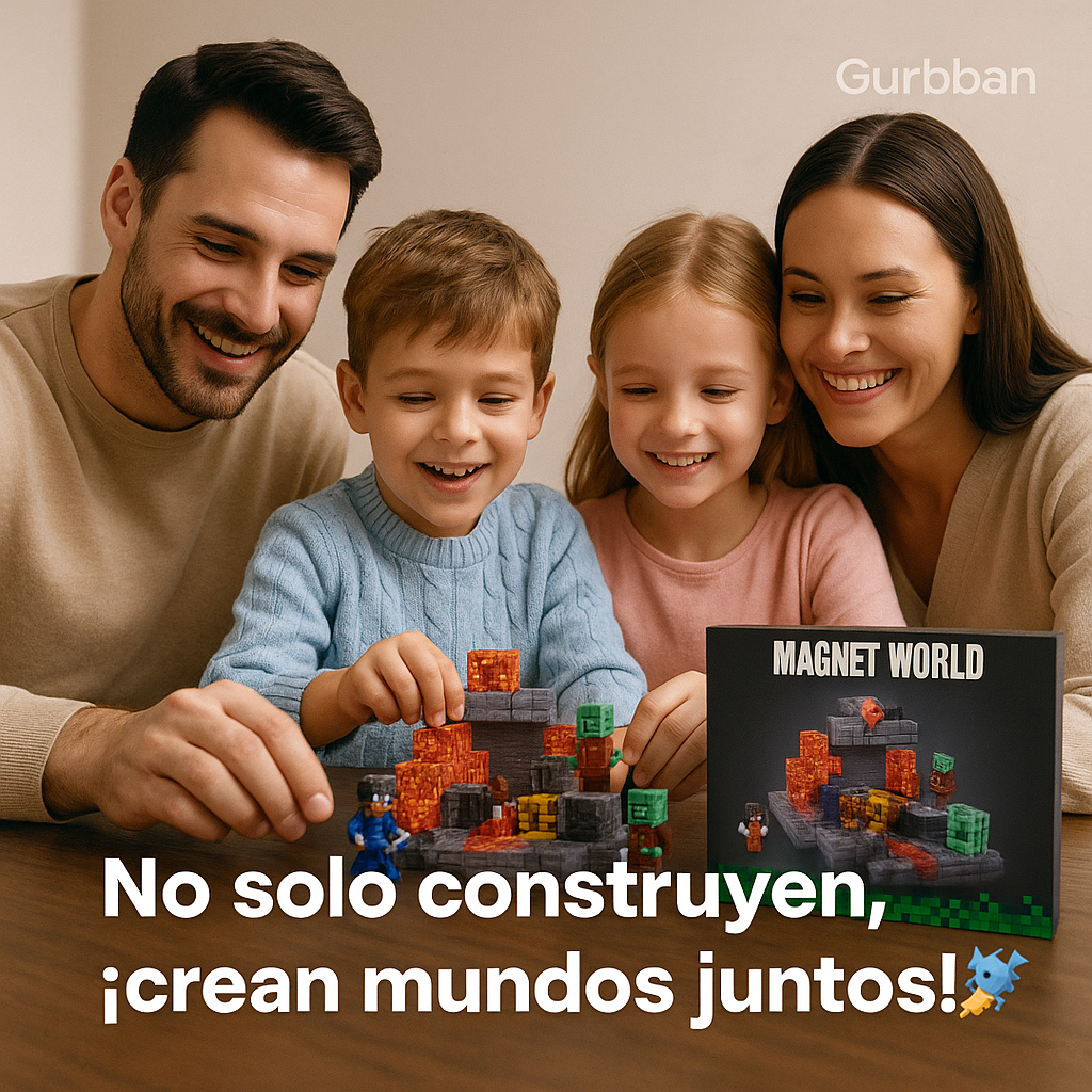 MagneMinds™ - Juego Magnético Educativo de 140 Piezas | Desarrolla la Creatividad Infantil